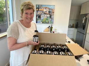 Bindy Whyte with Black by Whyte Worchester sauce