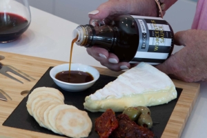 Black by Whyte Worchester Sauce on Bamboo & Slate Cheese Board